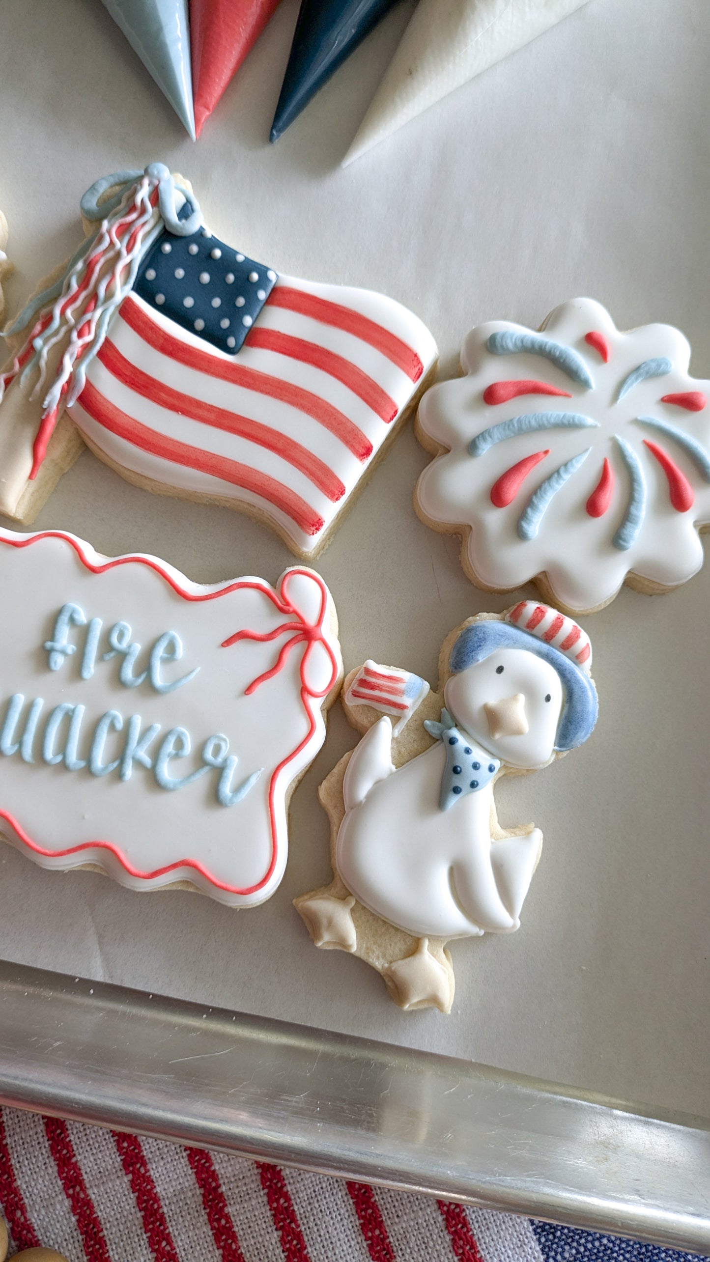 Silly goose 4th of July cookies 6pk