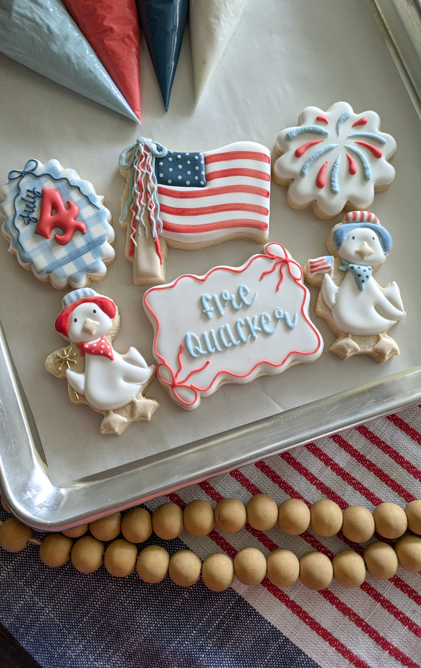 Silly goose 4th of July cookies 6pk