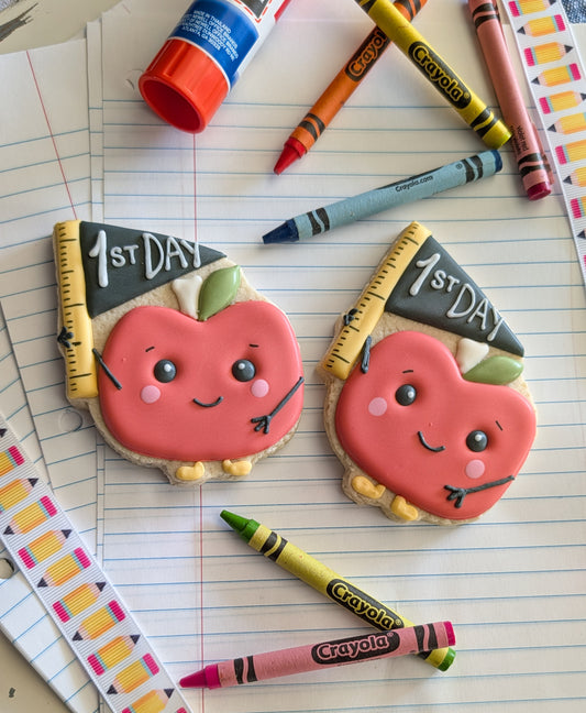 Single back to school apple