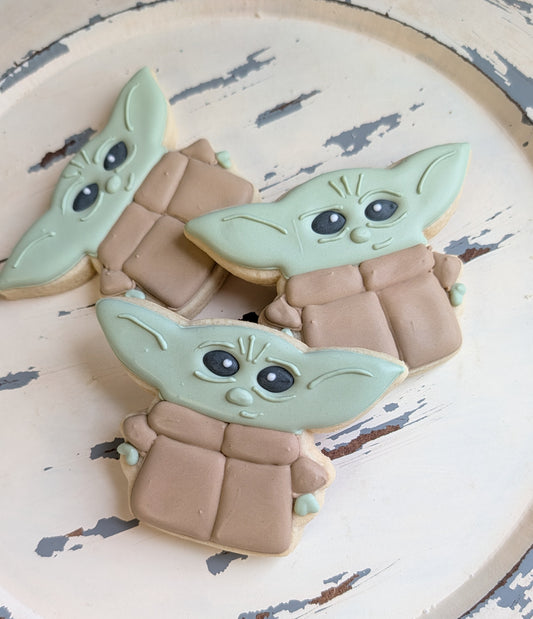 Baby Yoda single cookie