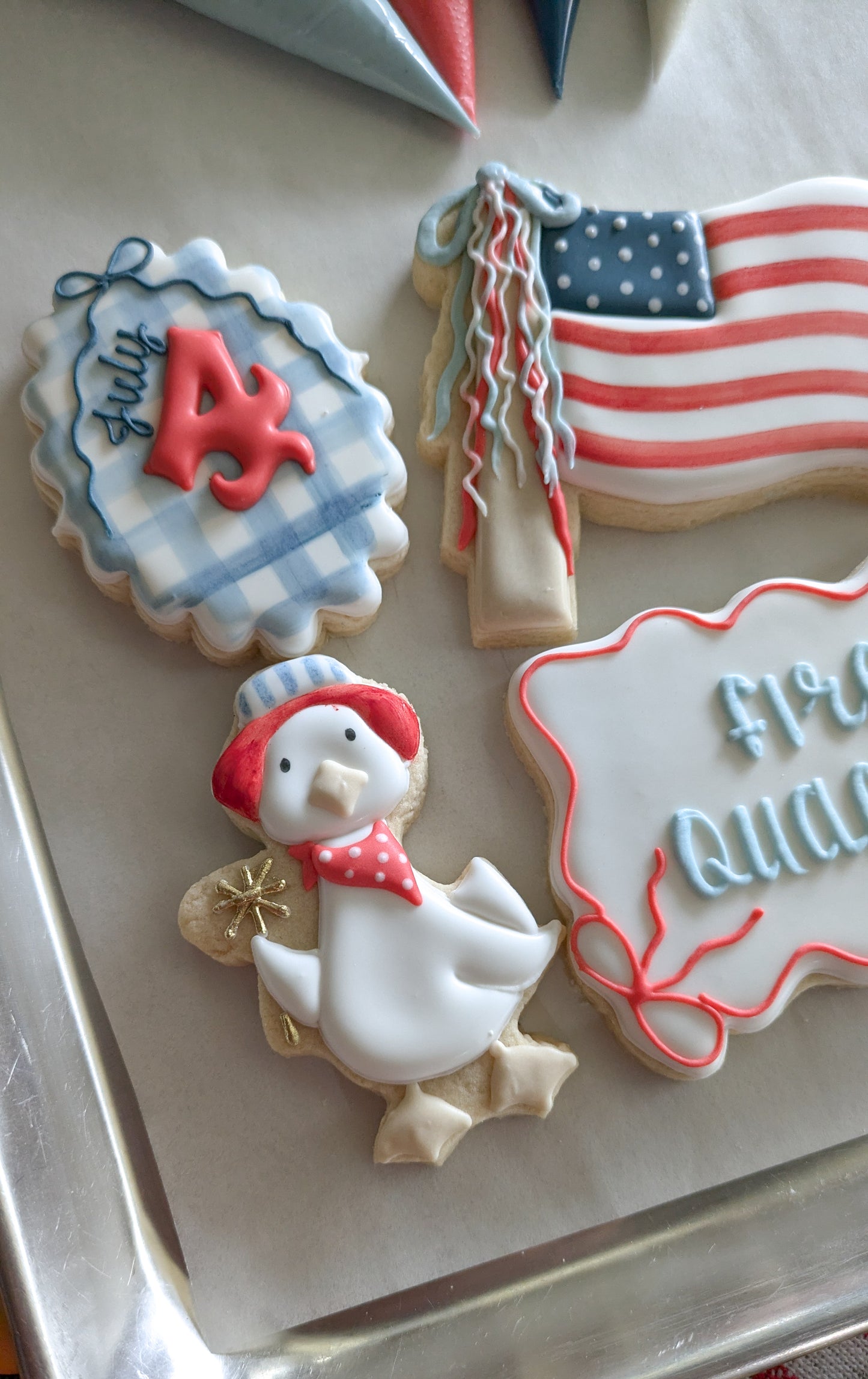 Silly goose 4th of July cookies 6pk