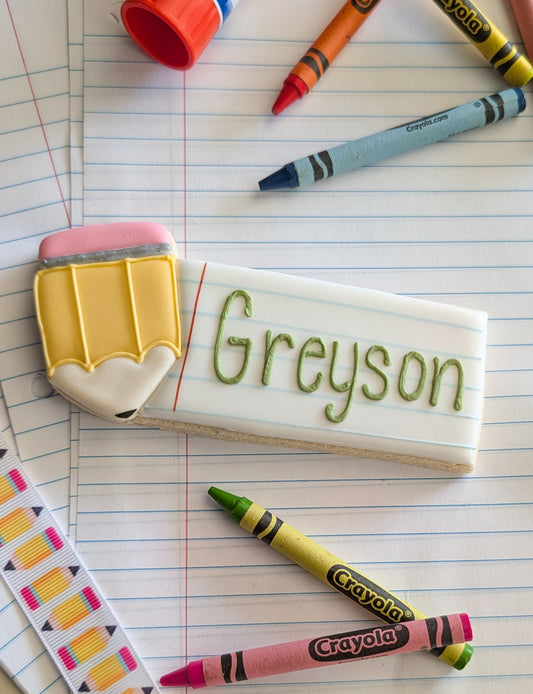 Single back to school cookie